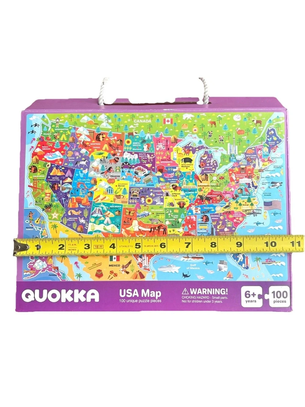 QUOKKA SET OF 2 Puzzles for Kids USA MAP & SOLAR SYSTEM 6+ Jigsaw Puzzles 100pc